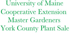             University of Maine  
           Cooperative Extension
               Master Gardeners
           York County Plant Sale