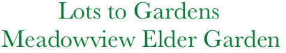              Lots to Gardens
    Meadowview Elder Garden