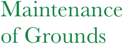 Maintenance
of Grounds