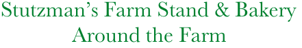     Stutzman’s Farm Stand & Bakery
                 Around the Farm